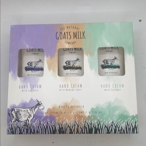 The Natural Goats Milk Company Hand Cream Trio Coconut, Lavender & Manuka Honey